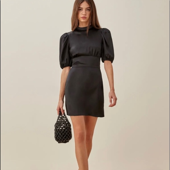 Reformation Dresses & Skirts - NWT Reformation Marsha Black Silk Dress Size 8